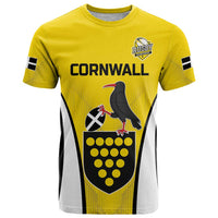 Custom Cornwall Rugby T Shirt Cornish Chough Go Champion - Wonder Print Shop
