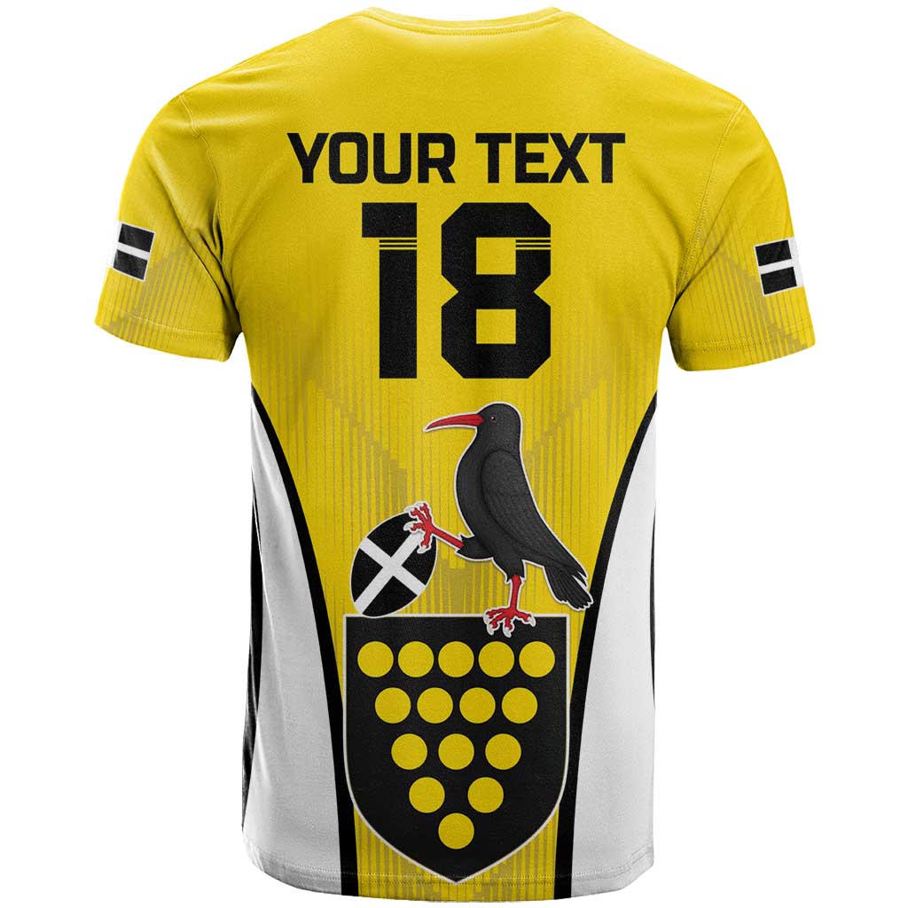 Custom Cornwall Rugby T Shirt Cornish Chough Go Champion - Wonder Print Shop
