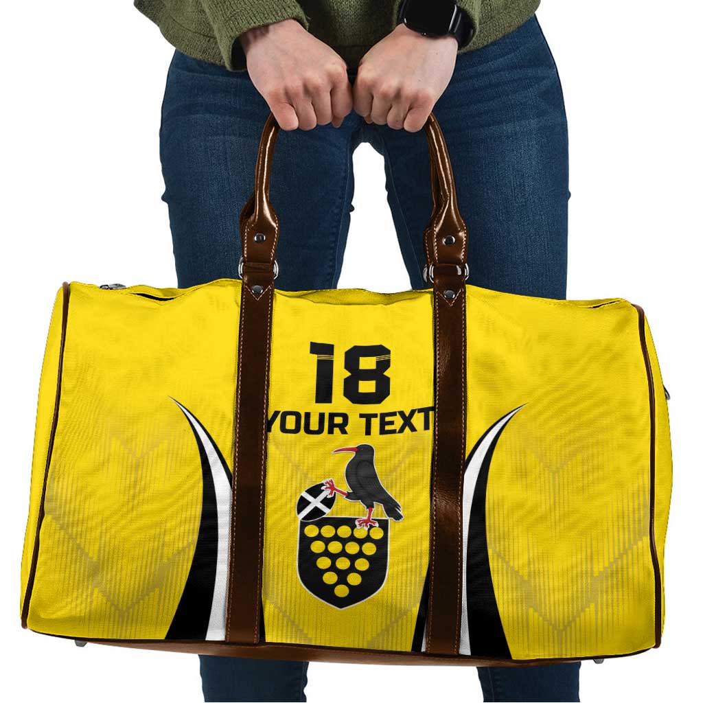 Custom Cornwall Rugby Travel Bag Cornish Chough Go Champion - Wonder Print Shop