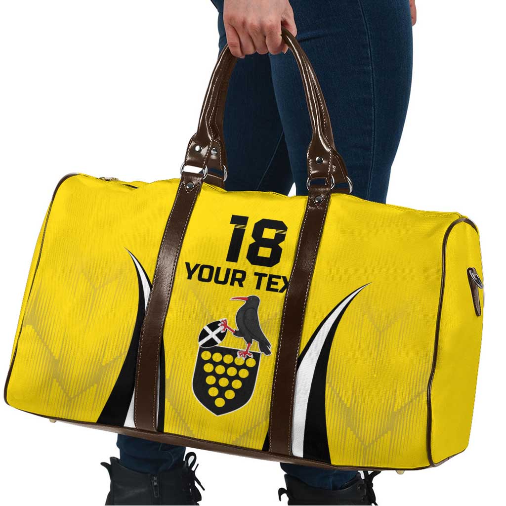 Custom Cornwall Rugby Travel Bag Cornish Chough Go Champion - Wonder Print Shop
