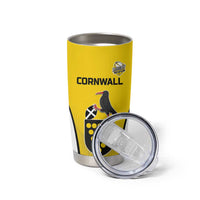 Custom Cornwall Rugby Tumbler Cup Cornish Chough Go Champion - Wonder Print Shop