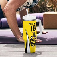 Custom Cornwall Rugby Tumbler With Handle Cornish Chough Go Champion - Wonder Print Shop