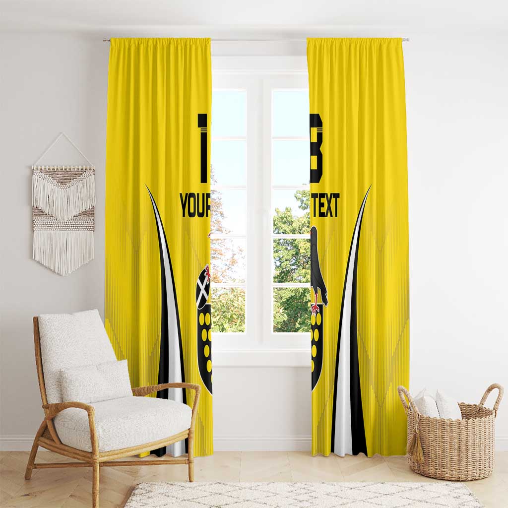 Custom Cornwall Rugby Window Curtain Cornish Chough Go Champion - Wonder Print Shop