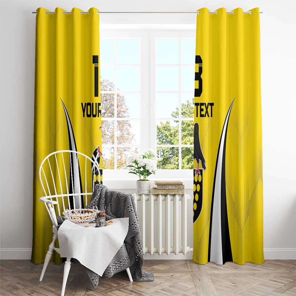 Custom Cornwall Rugby Window Curtain Cornish Chough Go Champion - Wonder Print Shop