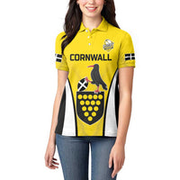 Custom Cornwall Rugby Women Polo Shirt Cornish Chough Go Champion - Wonder Print Shop