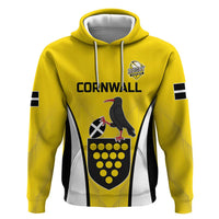 Custom Cornwall Rugby Zip Hoodie Cornish Chough Go Champion - Wonder Print Shop