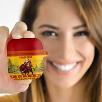 Personalized Spain Christmas AirPods Case Santa Riding Red Bull Feliz Navidad - Wonder Print Shop