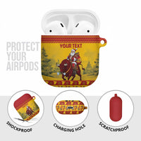 Personalized Spain Christmas AirPods Case Santa Riding Red Bull Feliz Navidad - Wonder Print Shop