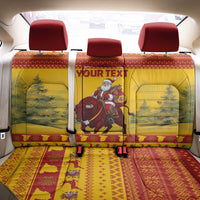 Personalized Spain Christmas Back Car Seat Cover Santa Riding Red Bull Feliz Navidad - Wonder Print Shop