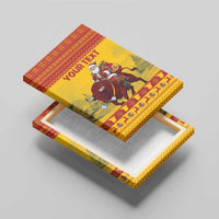 Personalized Spain Christmas Canvas Wall Art Santa Riding Red Bull Feliz Navidad - Wonder Print Shop