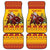 Personalized Spain Christmas Car Mats Santa Riding Red Bull Feliz Navidad - Wonder Print Shop