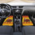 Personalized Spain Christmas Car Mats Santa Riding Red Bull Feliz Navidad - Wonder Print Shop