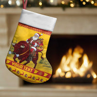 Personalized Spain Christmas Stocking Santa Riding Red Bull Feliz Navidad - Wonder Print Shop