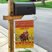 Personalized Spain Christmas Garden Flag Santa Riding Red Bull Feliz Navidad - Wonder Print Shop