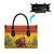 Personalized Spain Christmas Leather Bag Santa Riding Red Bull Feliz Navidad - Wonder Print Shop