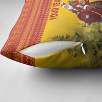 Personalized Spain Christmas Pillow Cover Santa Riding Red Bull Feliz Navidad - Wonder Print Shop