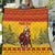 Personalized Spain Christmas Quilt Santa Riding Red Bull Feliz Navidad - Wonder Print Shop