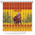 Personalized Spain Christmas Shower Curtain Santa Riding Red Bull Feliz Navidad - Wonder Print Shop