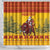 Personalized Spain Christmas Shower Curtain Santa Riding Red Bull Feliz Navidad - Wonder Print Shop