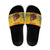 Personalized Spain Christmas Slide Sandals Santa Riding Red Bull Feliz Navidad - Wonder Print Shop