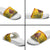 Personalized Spain Christmas Slide Sandals Santa Riding Red Bull Feliz Navidad - Wonder Print Shop