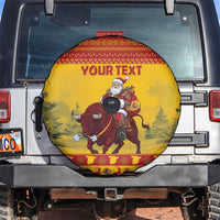 Personalized Spain Christmas Spare Tire Cover Santa Riding Red Bull Feliz Navidad - Wonder Print Shop