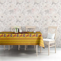 Personalized Spain Christmas Tablecloth Santa Riding Red Bull Feliz Navidad - Wonder Print Shop