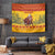 Personalized Spain Christmas Tapestry Santa Riding Red Bull Feliz Navidad - Wonder Print Shop