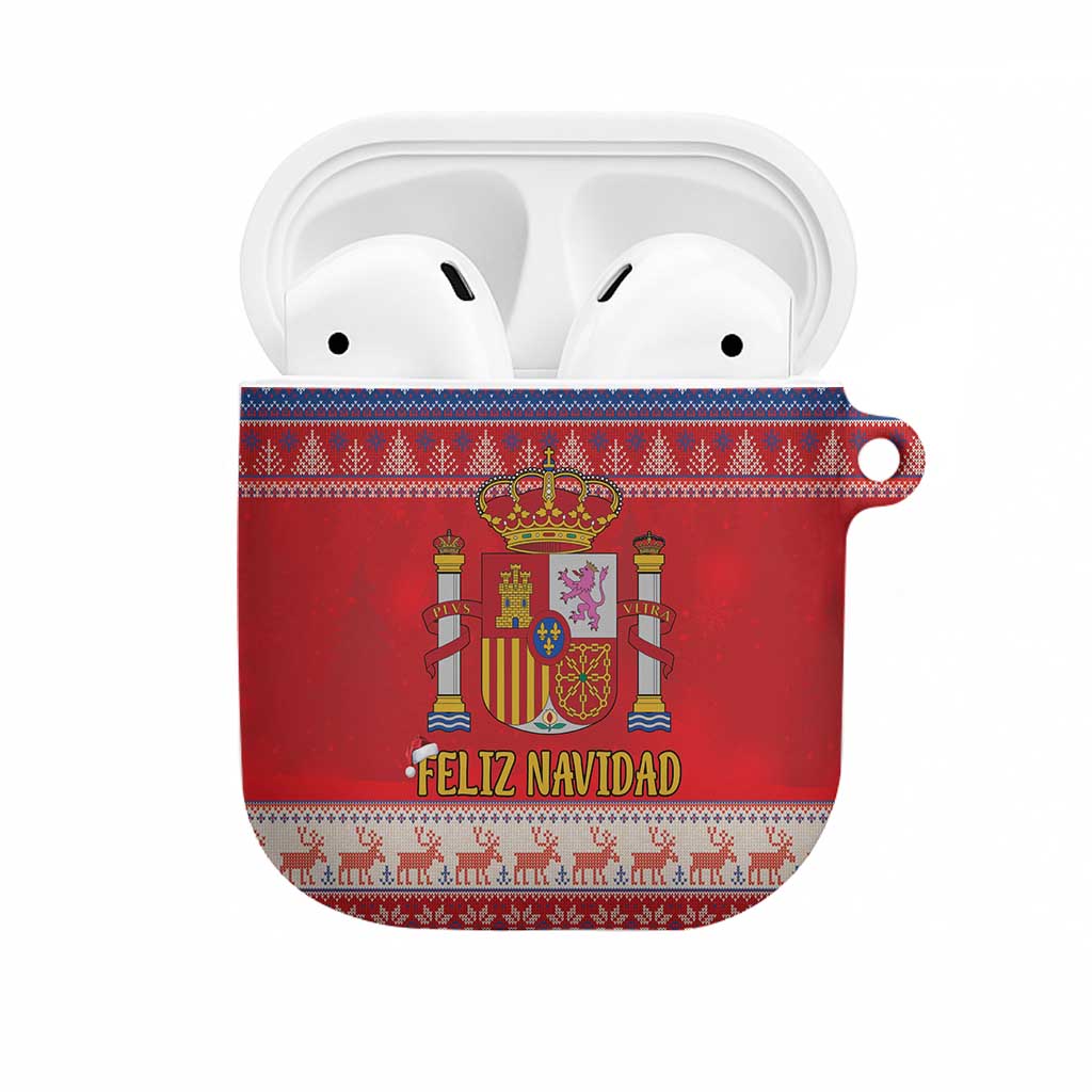 Spain Coat Of Arms Christmas AirPods Case Feliz Navidad - Wonder Print Shop