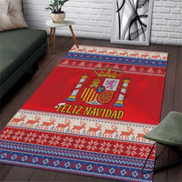 Spain Coat Of Arms Christmas Area Rug Feliz Navidad - Wonder Print Shop