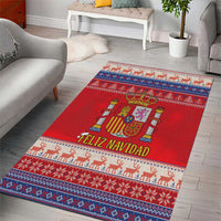 Spain Coat Of Arms Christmas Area Rug Feliz Navidad - Wonder Print Shop