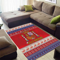 Spain Coat Of Arms Christmas Area Rug Feliz Navidad - Wonder Print Shop