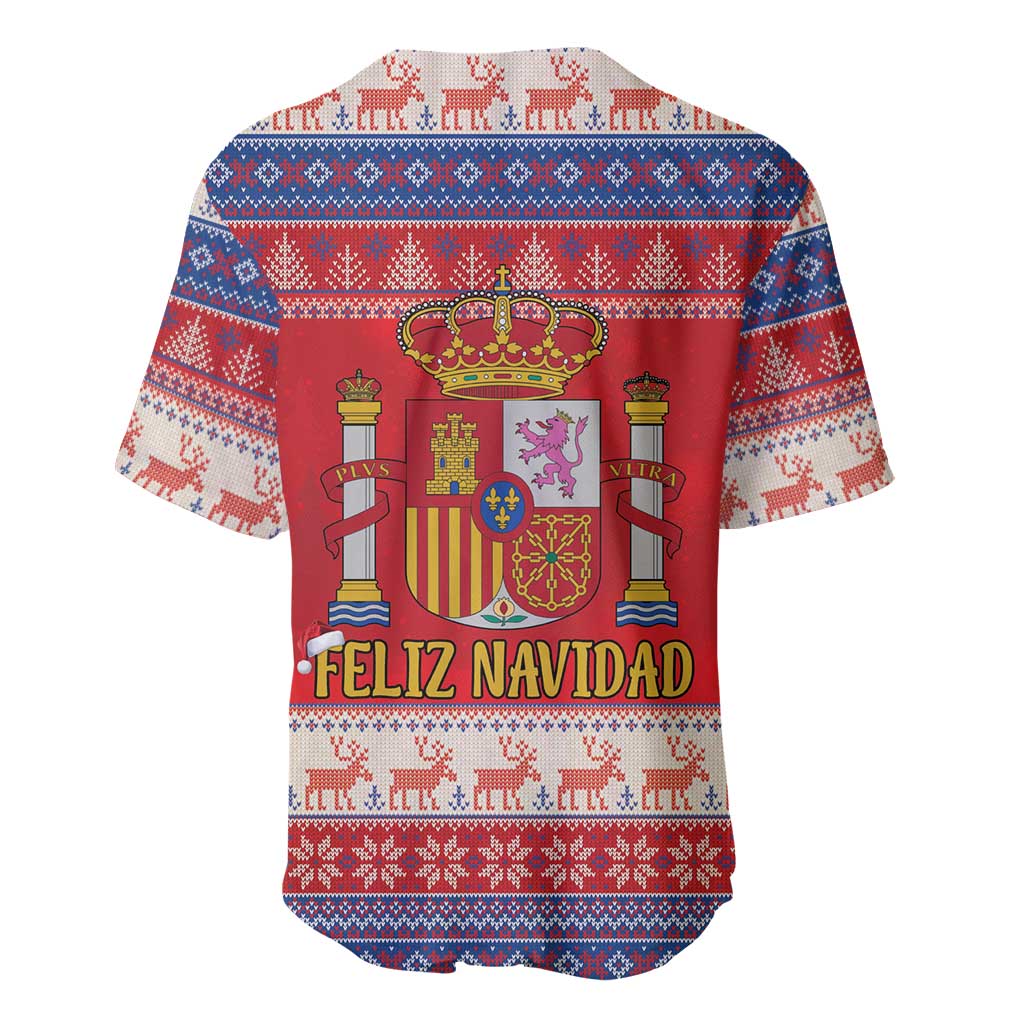 Spain Coat Of Arms Christmas Baseball Jersey Feliz Navidad - Wonder Print Shop