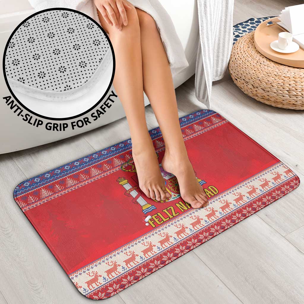 Spain Coat Of Arms Christmas Bathroom Set Feliz Navidad - Wonder Print Shop