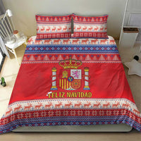 Spain Coat Of Arms Christmas Bedding Set Feliz Navidad - Wonder Print Shop