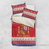 Spain Coat Of Arms Christmas Bedding Set Feliz Navidad - Wonder Print Shop