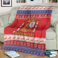 Spain Coat Of Arms Christmas Blanket Feliz Navidad - Wonder Print Shop