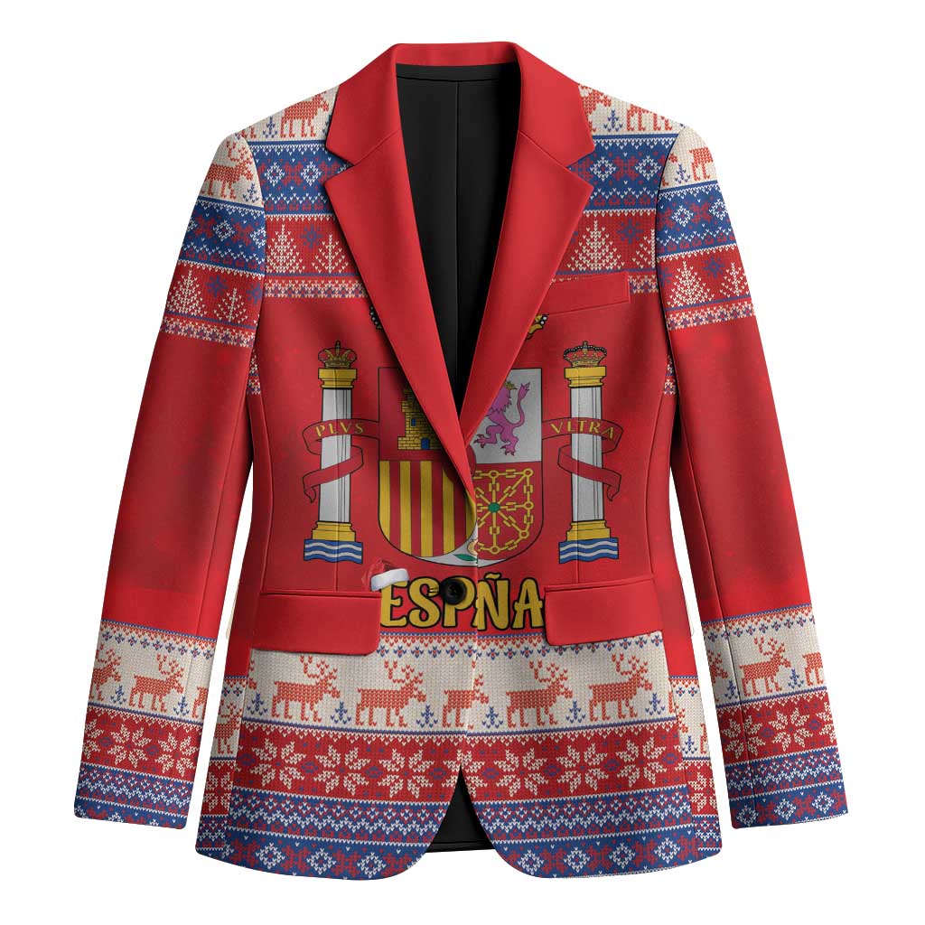 Spain Coat Of Arms Christmas Blazer Feliz Navidad - Wonder Print Shop
