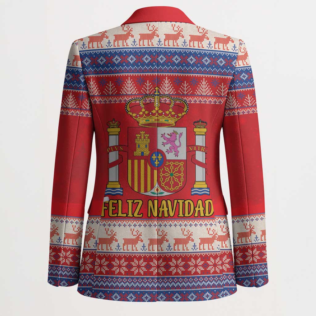 Spain Coat Of Arms Christmas Blazer Feliz Navidad - Wonder Print Shop