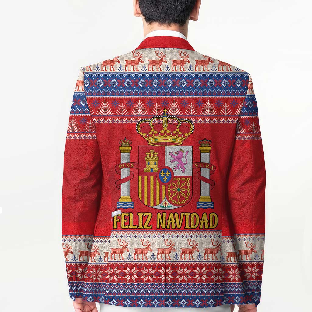 Spain Coat Of Arms Christmas Blazer Feliz Navidad - Wonder Print Shop