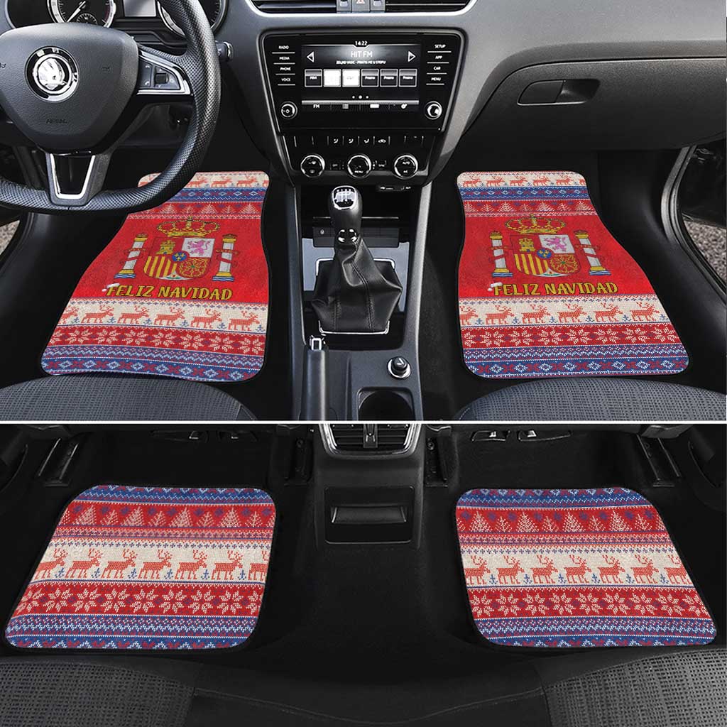 Spain Coat Of Arms Christmas Car Mats Feliz Navidad - Wonder Print Shop