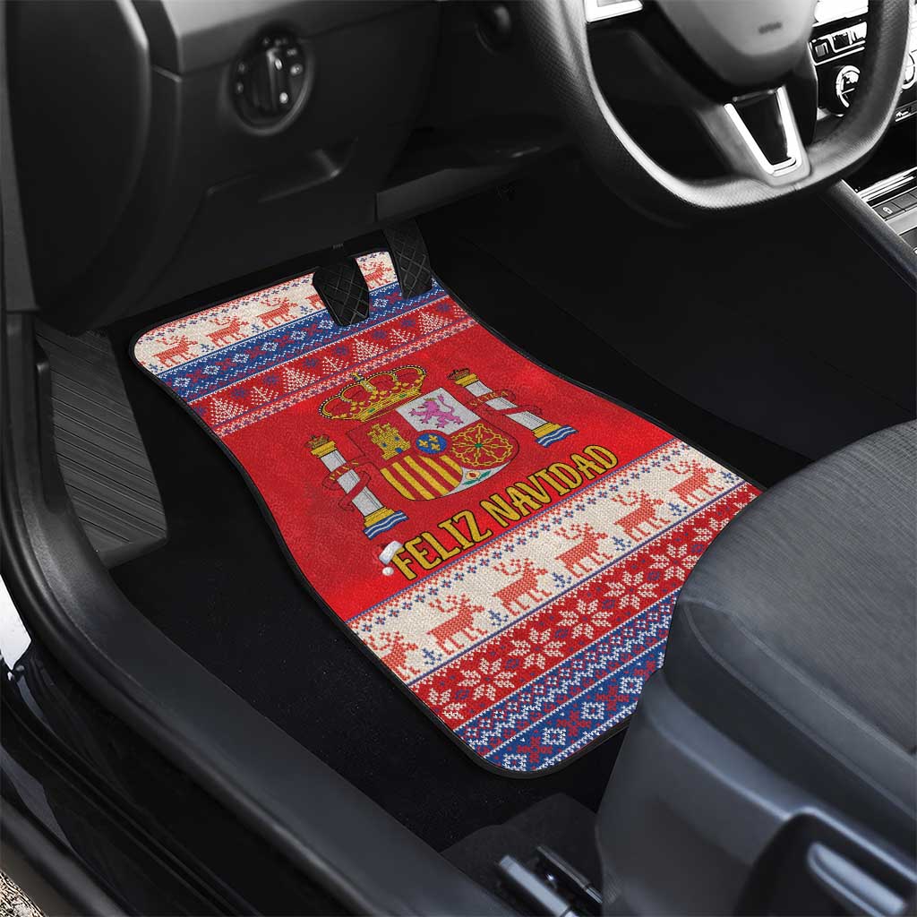Spain Coat Of Arms Christmas Car Mats Feliz Navidad - Wonder Print Shop