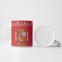 Spain Coat Of Arms Christmas Ceramic Mug Feliz Navidad - Wonder Print Shop