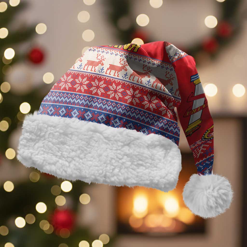 Spain Coat Of Arms Christmas Santa Hat Feliz Navidad - Wonder Print Shop