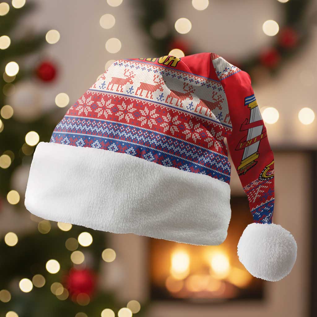 Spain Coat Of Arms Christmas Santa Hat Feliz Navidad - Wonder Print Shop