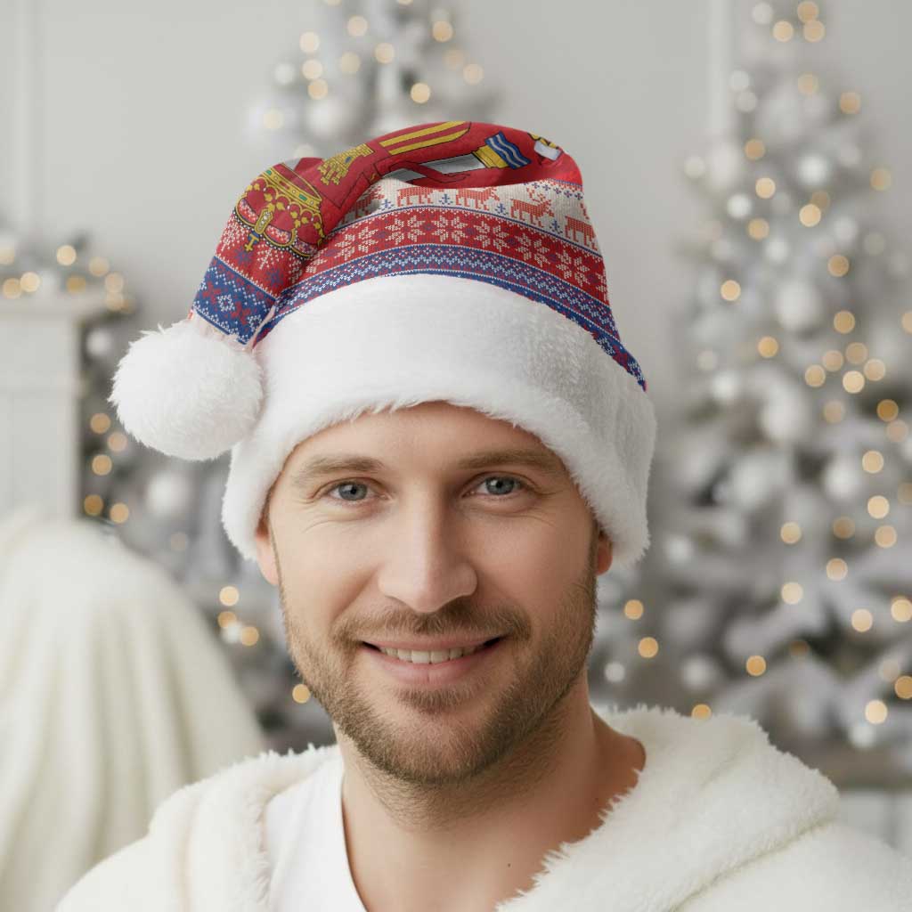 Spain Coat Of Arms Christmas Santa Hat Feliz Navidad - Wonder Print Shop