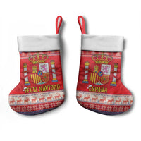 Spain Coat Of Arms Christmas Stocking Feliz Navidad - Wonder Print Shop