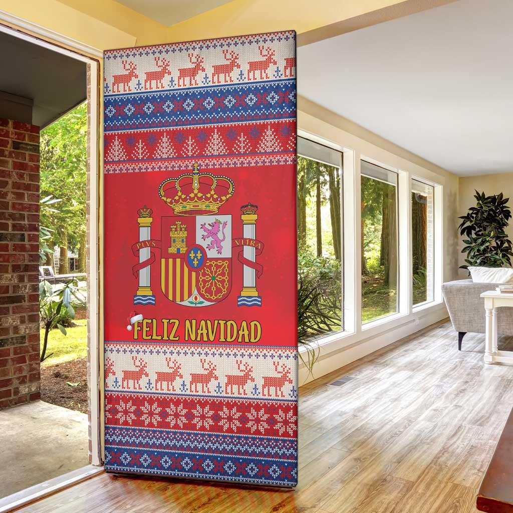 Spain Coat Of Arms Christmas Door Cover Feliz Navidad - Wonder Print Shop