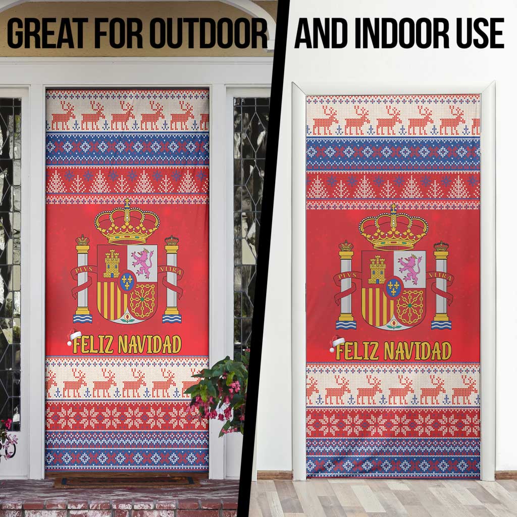 Spain Coat Of Arms Christmas Door Cover Feliz Navidad - Wonder Print Shop