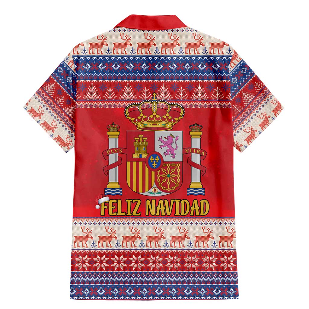 Spain Coat Of Arms Christmas Family Matching Mermaid Dress and Hawaiian Shirt Feliz Navidad - Wonder Print Shop